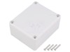 Carcasă universală KRADEX ABS, Gri, IP65, Dimensiuni 74x89x41mm, cu Bucșă de Alamă