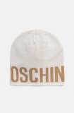 Moschino căciulă de l&acirc;nă culoarea bej, din țesătură unia, M2997 65165