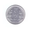Moneda India 2 rupees 2011 Calcutta, stare buna, curata, Asia, Fier
