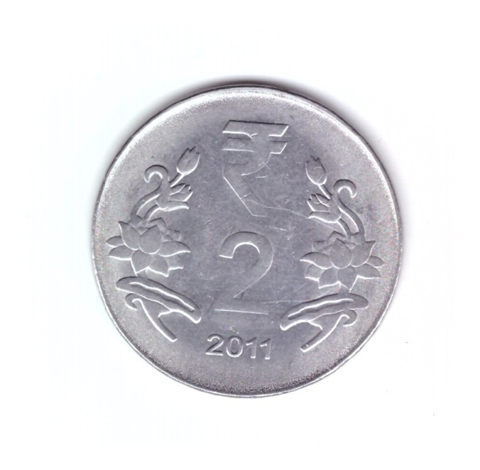 Moneda India 2 rupees 2011 Calcutta, stare buna, curata
