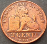 Cumpara ieftin Moneda istorica 2 CENTIMES - BELGIA, anul 1912 *cod 2532 - DES BELGES