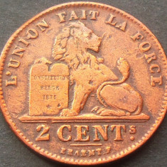 Moneda istorica 2 CENTIMES - BELGIA, anul 1912 *cod 2532 - DES BELGES