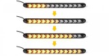 Banda led DRL - Semnalizare Dinamica Secventiala Pentru Far Flexibila - 9 module - 25 cm