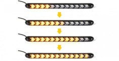 Banda led DRL - Semnalizare Dinamica Secventiala Pentru Far Flexibila - 6 module - 18 cm