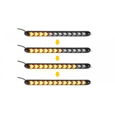 Banda led DRL - Semnalizare Dinamica Secventiala Pentru Far Flexibila - 12 module - 32 cm