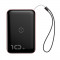 Baterie Externa Power Bank, Baseus Mini S Bracket, Wireless Charger Qi, 10000mAh, Negru/Rosu