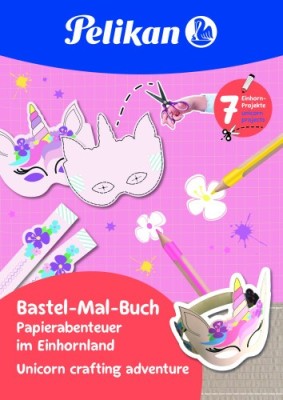 CARTE PENTRU ACTIVITATI CREATIVE CU DECUPAJE, MOTIV UNICORNI, FORMAT A4 32 FILE foto