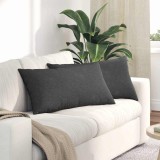 vidaXL Perne pentru canapea 2 pcs Gri &icirc;nchis 80 x 40 cm 42013732