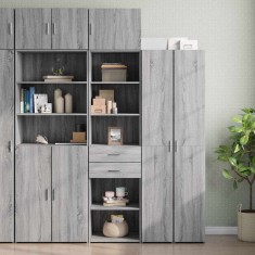 vidaXL Dulap depozitare slim sonoma gri 50x42,5x225 cm lemn prelucrat 3281313