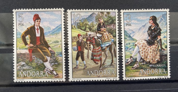 PC146 - Andorra spaniola 1979 Folclor, serie MNH, 3v