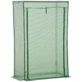 Sera Outsunny cu ușă, seră de iarnă din oțel, seră pentru balcon, grădină, seră de roșii 100x50x150cm, seră de roșii pentru roșii, legume, flori, plan