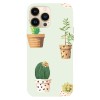 Husa compatibila cu Apple iPhone 15 Pro Max model Cactus in bloom, Silicon, TPU, Viceversa, Transparent, Carcasa