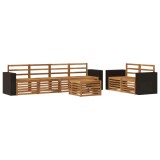 vidaXL Set de canapele de exterior 7 pcs natural Lemn Solid de Acacia 3384060