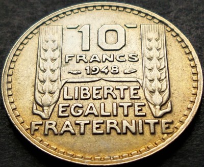 Moneda istorica 10 FRANCI / FRANCS - FRANTA, anul 1948 *cod 5337 = excelenta foto