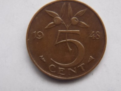 5 CENT 1948 OLANDA foto