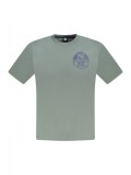 Cumpara ieftin Tricou barbati, cu imprimeu cu logo, Regular fit, Verde inchis (Marime: L), North Sails