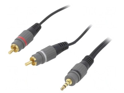 Cablu Audio Jack 3,5mm la RCA 2x 10m Aurit foto