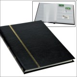 Clasor pentru timbre cu 16 pagini albe, format de carte 170 x 225 mm, coperta neagra