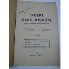 DREPT CIVIL ROMAN 2(1943) - Rosetti BALANESCU; AL. BAICOIANU