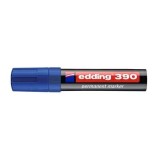 Marker permanent Edding 390, varf retezat, 4-12 mm, albastru