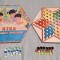 Joc complet, vechi de colectie Sah chinezesc Dame Chinese Marble Checkers 1970