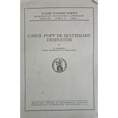 Analele Academiei Rom&acirc;ne, G. Oprescu, Carol Popp De Szathmary desinator, 1941