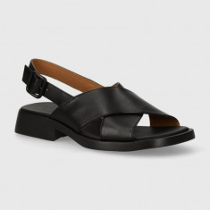Camper sandale de piele Dana femei, culoarea negru, K201600.002