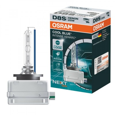 Bec D8S OSRAM 66548CBN 12/24V; 25W; COOL BLUE INTENSE (NextGen); cu pana 150% mai multa lumina; Pk32d-1; Omologare: ECE; pana la 2500 h; Fascicul lum foto