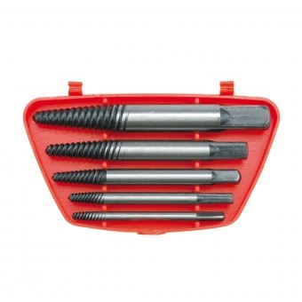 Set 5 extractoare suruburi rupte, Vorel 24000, max 3/4&quot;, in cutie plastic