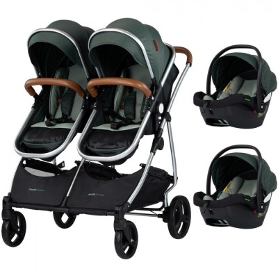 Carucior gemeni Chipolino Duo Smart 3 in 1 basil foto