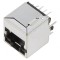 Soclu RJ45 cu LED, 8 Pini, Ecranat, 8p8c THT