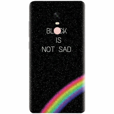Husa silicon pentru Xiaomi Redmi Note 4, Black Is Not Sad foto