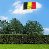 Steag Belgia și st&acirc;lp din aluminiu, 6 m, vidaXL