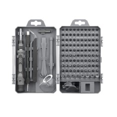 Set capete surubelnita de precizie Aleekit pentru electronice, de 115 biti cu extensie elastica