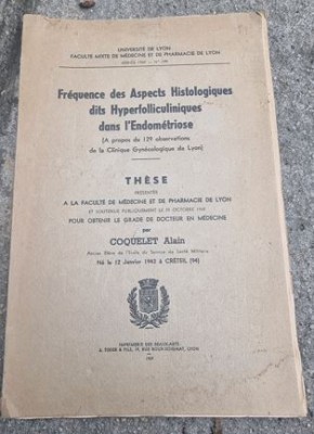 Coquelet Alain - These - Frequence des Aspects Histologigues dits Hyperfolliculiniques dans l&amp;#039;Endometriose foto