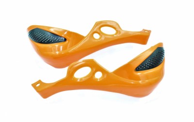 Set 2 protectii maini, prindere pentru ghidon 22mm, culoare portocaliu/negru Cod Produs: MX_NEW PF 26 700 0030ML foto