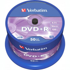 DVD+R VERBATIM 4.7GB 120min viteza 16x 50 buc Single Layer spindle &amp;amp;quot;Matt Silver&amp;amp;quot; &amp;amp;quot;43550&amp;amp;quot; foto