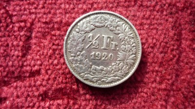 1/2 FRANCI 1920 ARGINT ***** foto