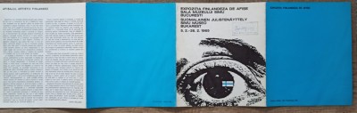 Brosura expozitia finlandeza de afise, Sala Muzeului Simu, 1965 foto