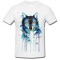 Tricou &quot; Colored wolf drawing &quot;