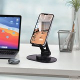 Suport Pliabil Rotativ 360&deg; pentru Telefon Mobil, Negru, CMCLASS