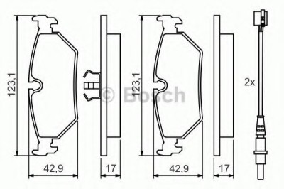 Set placute frana,frana disc PEUGEOT 806 (221) (1994 - 2002) BOSCH 0 986 424 027 foto