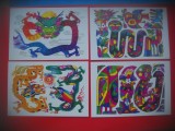 HOPCT 5375 SET 4 CARTI POSTALE -ZODIAC -CHINA -ASIA-NECIRCULATA, Printata