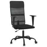 Cumpara ieftin Scaun birou reglabil in inaltime negru piele artificiala/plasa