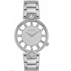Ceas de damă Versace Kirstenhof Crystals cu brățară din metal alb VSP491319.
