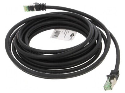 Patch cord S/FTP Cat 8.1 LSZH Negru 5m foto