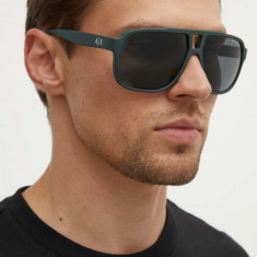 Armani Exchange ochelari de soare barbati, culoarea maro, 0AX4104S