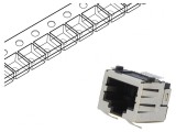 Soclu RJ45 Cat 5 8p8c SMT Orizontal, ENCITECH