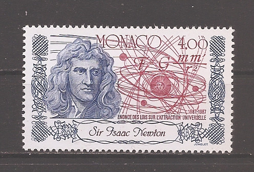 Monaco 1987 - 300 de ani de la publicarea Principia Mathematica, MNH