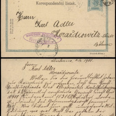 Austria 1900 Postal History Rare Old postcard postal stationery Neuhaus D.613